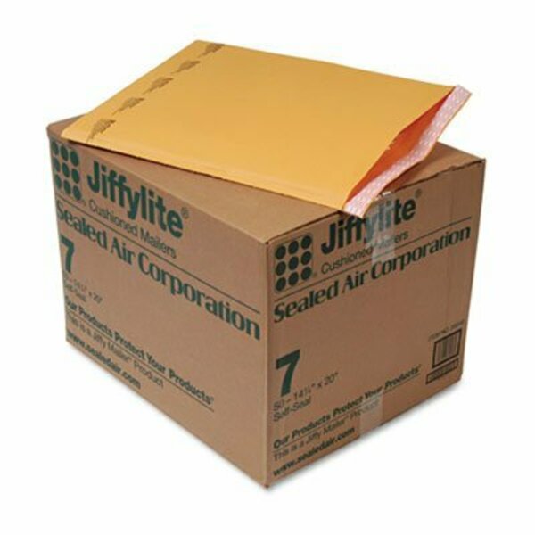 Essendant Industrial AA-Sealed Air Jiffylite&#174; Self Seal Mailer, #7, 14-1/2in x 20in, Golden Brown, 50PK 39098